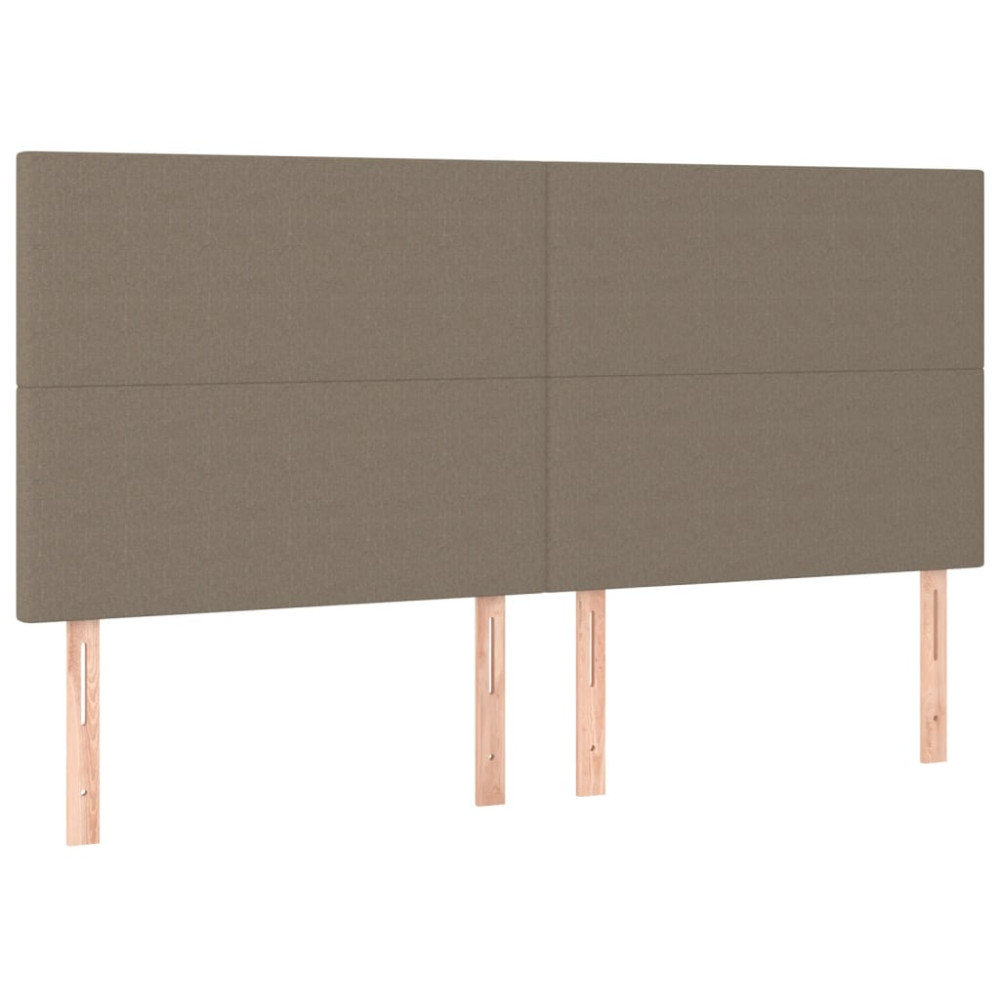 Produktbild för Sängram utan madrass taupe 180x200 cm tyg
