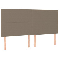 Produktbild för Sängram utan madrass taupe 180x200 cm tyg
