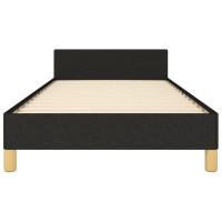 Produktbild för Sängram utan madrass svart 90x190cm tyg