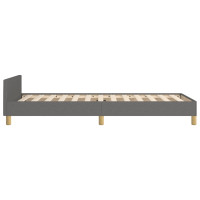 Produktbild för Sängram utan madrass mörkgrå 90x200 cm tyg