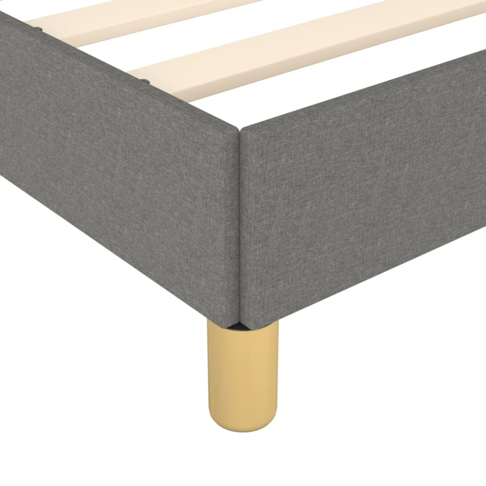 Produktbild för Sängram utan madrass mörkgrå 90x200 cm tyg