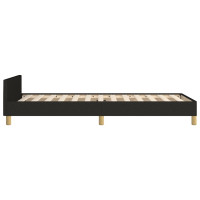 Produktbild för Sängram utan madrass svart 90x200 cm tyg