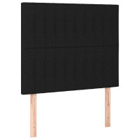 Produktbild för Sängram utan madrass svart 90x200 cm tyg