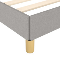 Produktbild för Sängram utan madrass ljusgrå 100x200 cm tyg