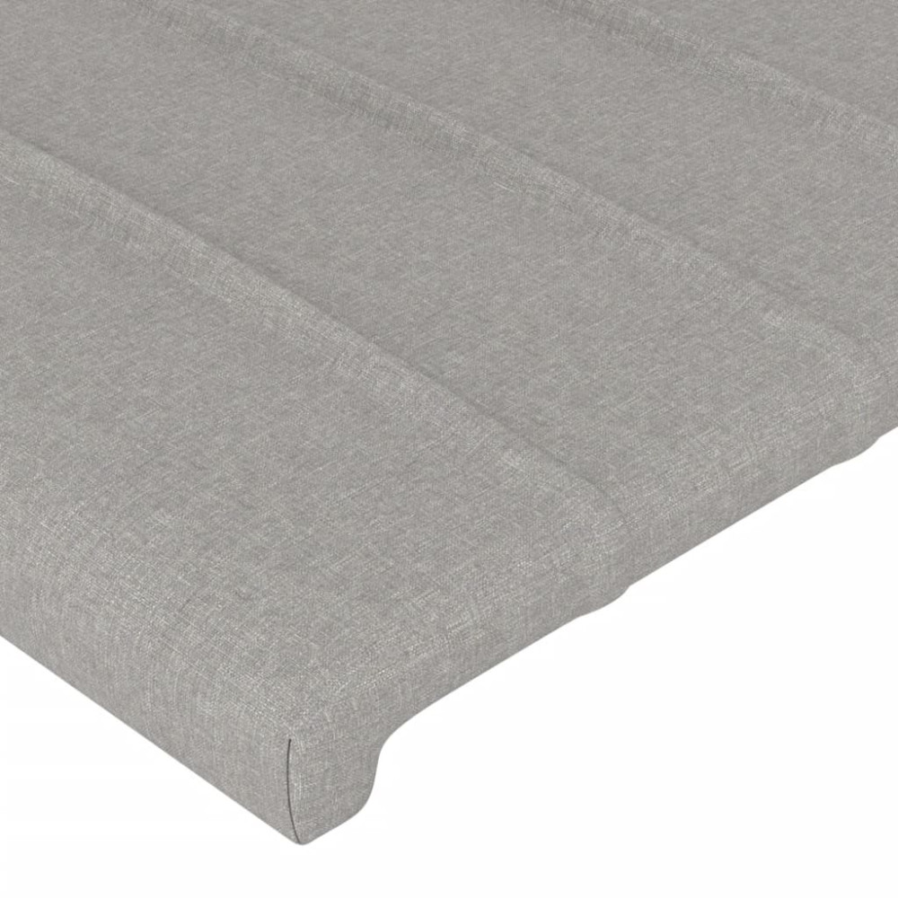 Produktbild för Sängram utan madrass ljusgrå 100x200 cm tyg