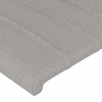 Produktbild för Sängram utan madrass ljusgrå 100x200 cm tyg