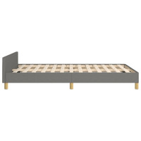 Produktbild för Sängram utan madrass mörkgrå 120x200 cm tyg