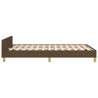 Produktbild för Sängram utan madrass mörkbrun 120x200 cm tyg