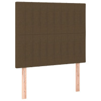 Produktbild för Sängram utan madrass mörkbrun 120x200 cm tyg