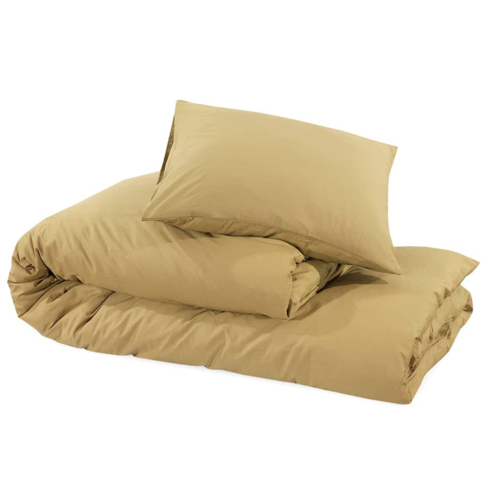 Produktbild för Bäddset taupe 200x200 cm lätt mikrofiber