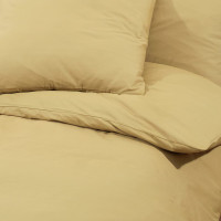 Produktbild för Bäddset taupe 140x200 cm lätt mikrofiber