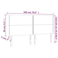 Produktbild för Huvudgavlar 4 st mörkbrun 90x5x78/88 cm tyg