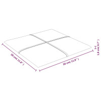 Produktbild för Väggpaneler 12 st mörkgrå 30x30 cm sammet 1,08 m²