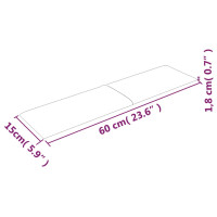 Produktbild för Väggpaneler 12 st mörkgrå 60x15 cm tyg 1,08 m²