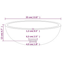 Produktbild för Handfat härdat glas 35x12 cm transparent