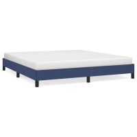 Produktbild för Sängram utan madrass blå 180x200 cm tyg