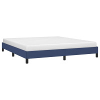 Produktbild för Sängram utan madrass blå 180x200 cm tyg