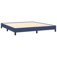 Produktbild för Sängram utan madrass blå 180x200 cm tyg