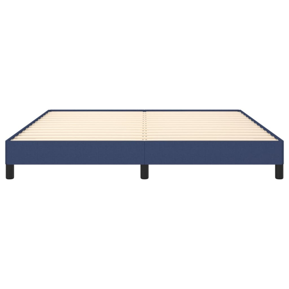 Produktbild för Sängram utan madrass blå 180x200 cm tyg