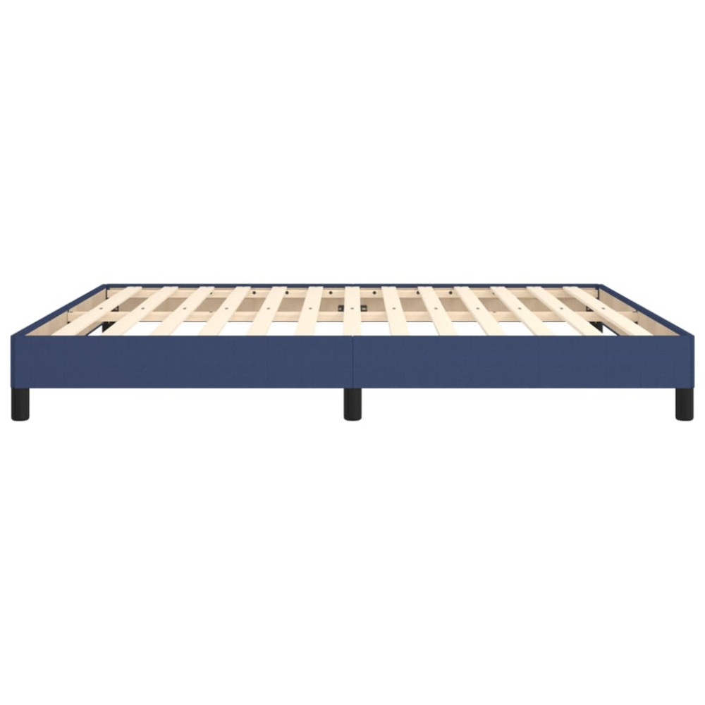 Produktbild för Sängram utan madrass blå 180x200 cm tyg