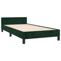 Produktbild för Sängram utan madrass mörkgrön 80x200 cm sammet