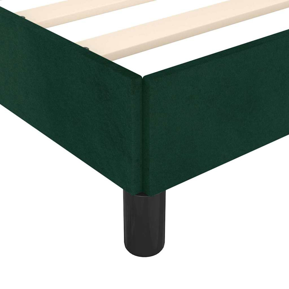 Produktbild för Sängram utan madrass mörkgrön 80x200 cm sammet