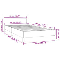 Produktbild för Sängram utan madrass mörkgrön 80x200 cm sammet