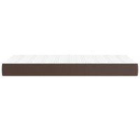 Produktbild för Pocketresårmadrass brun 90x200x20 cm konstläder