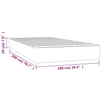 Produktbild för Pocketresårmadrass vit 100x200x20 cm konstläder