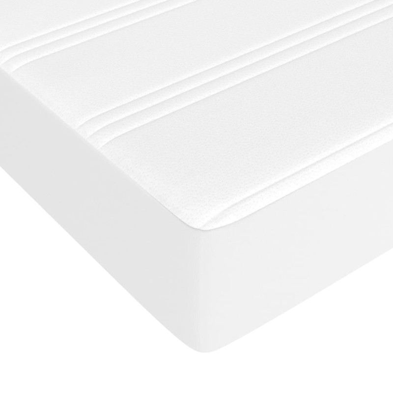 Produktbild för Pocketresårmadrass vit 160x200x20 cm konstläder