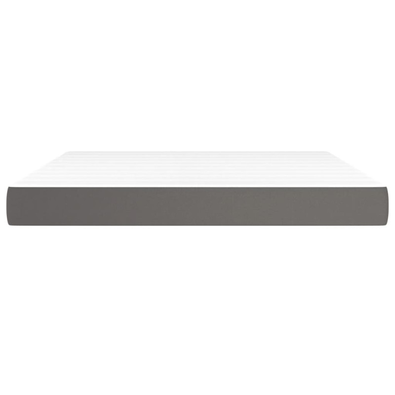 Produktbild för Pocketresårmadrass grå 160x200x20 cm konstläder