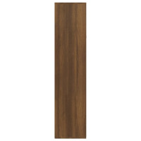 Miniatyr av produktbild för Bokhylla/skänk rökfärgad Brun ek 66x30x130 cm konstruerat trä