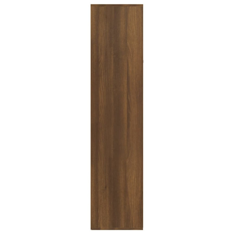 Produktbild för Bokhylla/skänk rökfärgad Brun ek 66x30x130 cm konstruerat trä