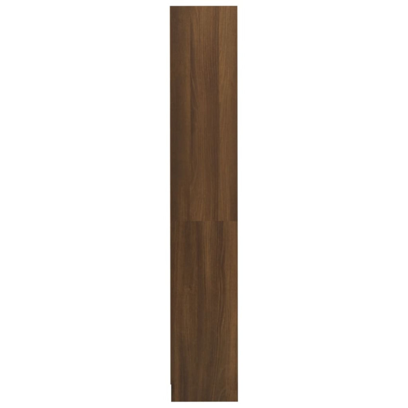 Produktbild för Bokhylla 4 hyllor rökfärgad Brun ek 80x24x142cm konstruerat trä