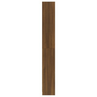Miniatyr av produktbild för Bokhylla 5 hyllor Brun ek 80x24x175 cm konstruerat trä