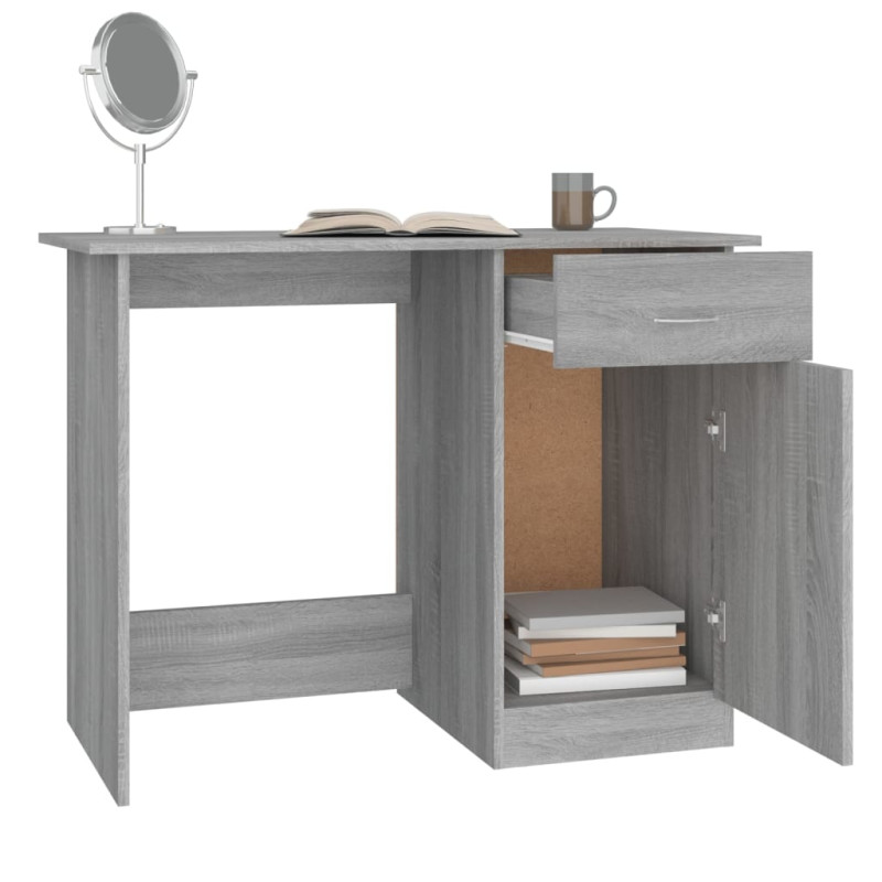 Produktbild för Skrivbord grå sonoma 100x50x76 cm konstruerat trä