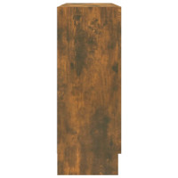 Produktbild för Vitrinskåp rökfärgad ek 82,5x30,5x80 cm konstruerat trä