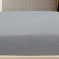 Produktbild för Dra-på-lakan jersey 2 st grå 90x200 cm bomull