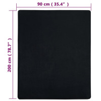Miniatyr av produktbild för Dra-på-lakan jersey svart 90x200 cm bomull