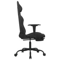 Produktbild för Gamingstol med fotstöd och massage svart konstläder