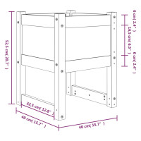 Produktbild för Odlingslåda 40x40x52,5 cm massiv furu