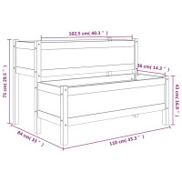 Produktbild för Odlingslåda 110x84x75 cm massiv furu