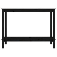 Produktbild för Konsolbord svart 110x40x80 cm massiv furu