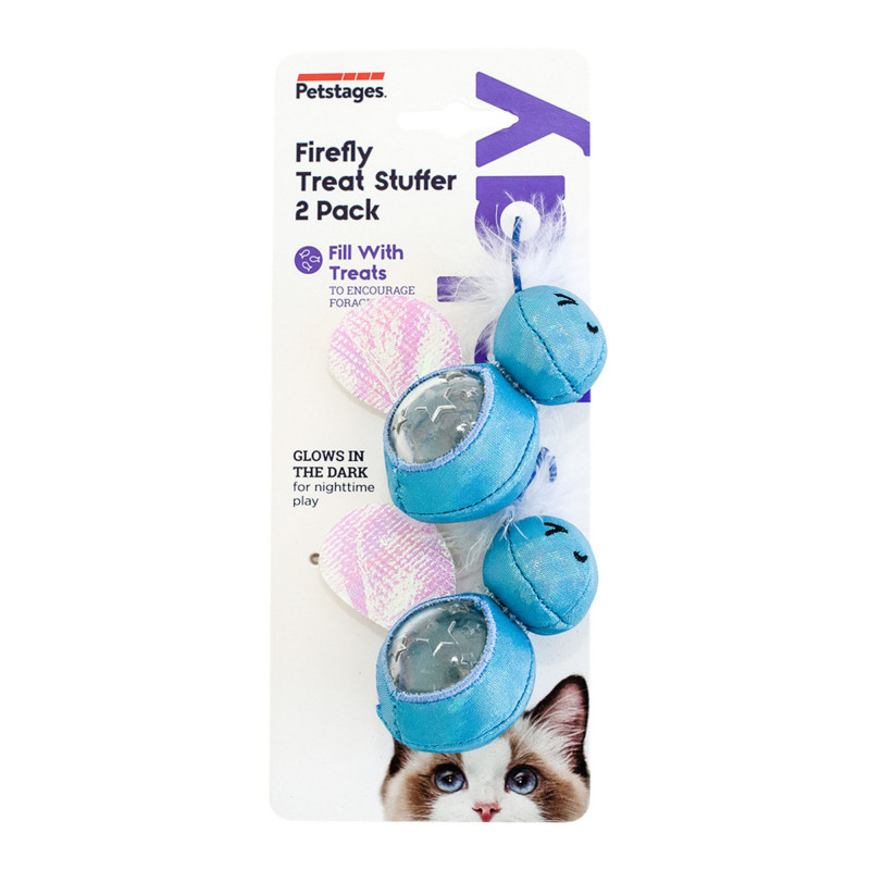 Produktbild för Kattleksak Petstages Firefly Treat Stuffer 2-p 8x5x12 cm