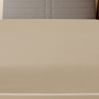 Produktbild för Dra-på-lakan jersey taupe 100x200 cm bomull