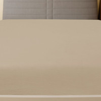 Produktbild för Dra-på-lakan jersey taupe 180x200 cm bomull