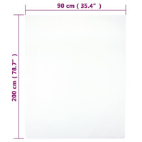 Produktbild för Dra-på-lakan jersey 2 st vit 90x200 cm bomull