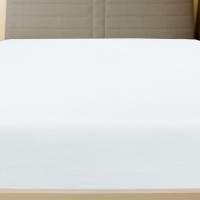 Produktbild för Dra-på-lakan jersey 2 st vit 100x200 cm bomull