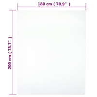 Produktbild för Dra-på-lakan jersey vit 180x200 cm bomull