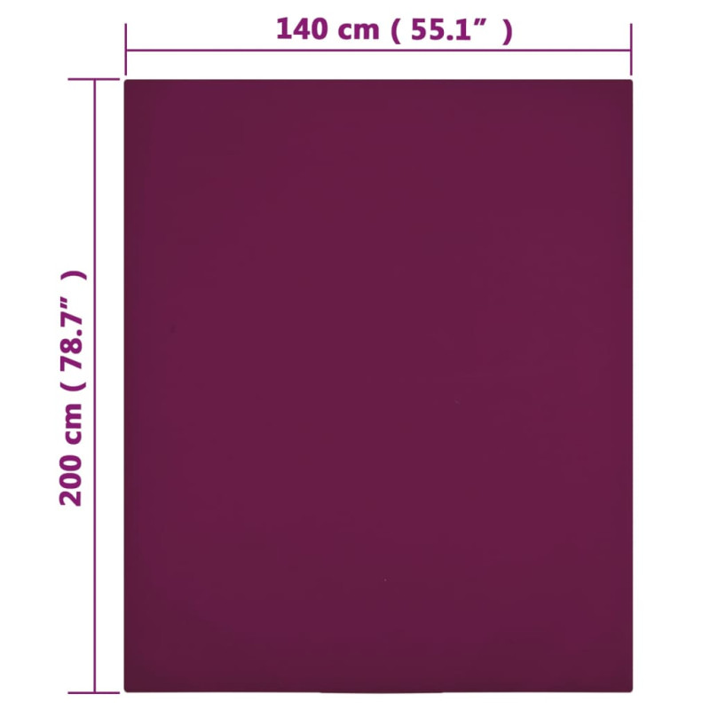 Produktbild för Dra-på-lakan jersey 2 st vinröd 140x200 cm bomull